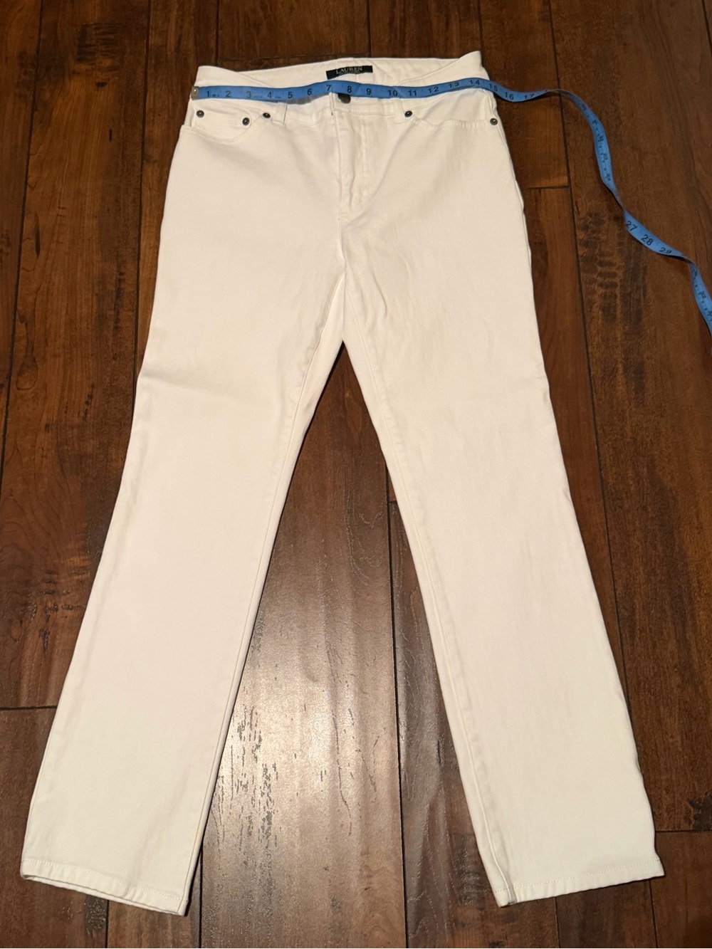 Lauren Ralph Lauren White Straight-Leg Women's Jeans